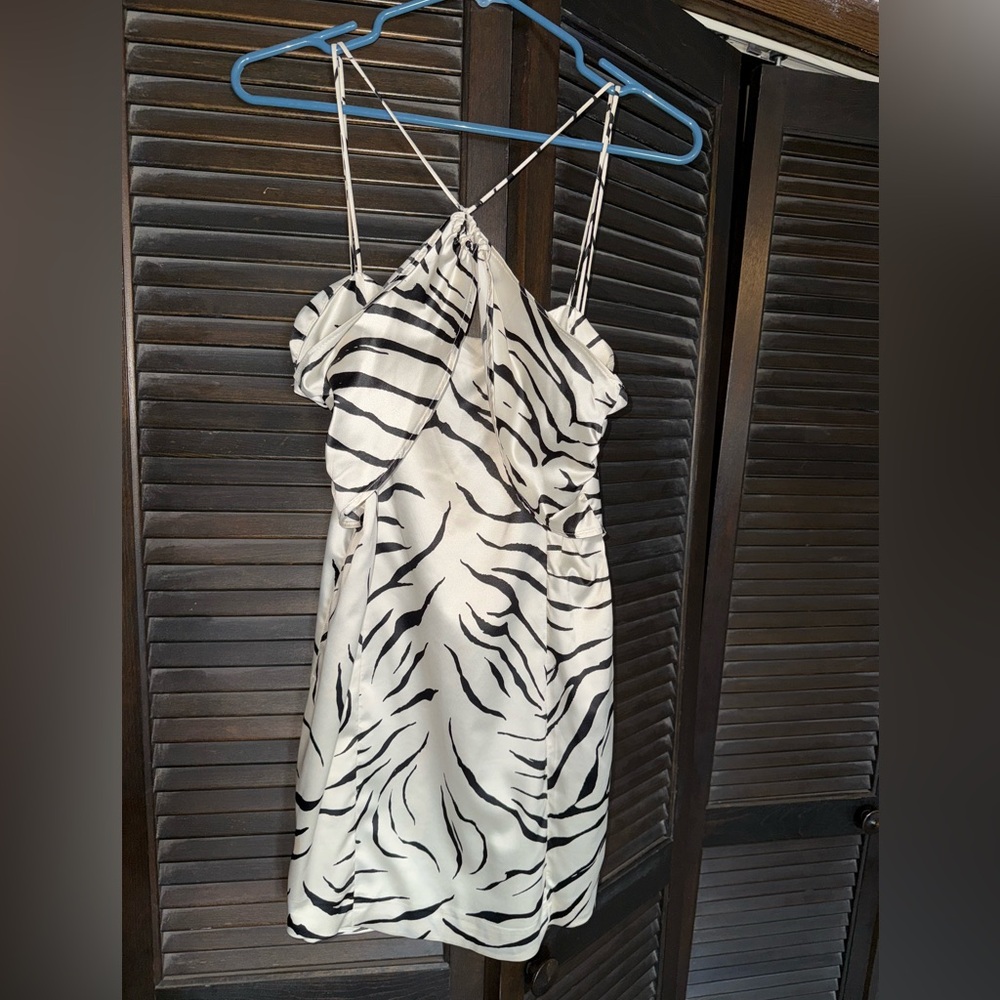 ZARA Zebra Print Strappy Dress